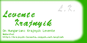 levente krajnyik business card